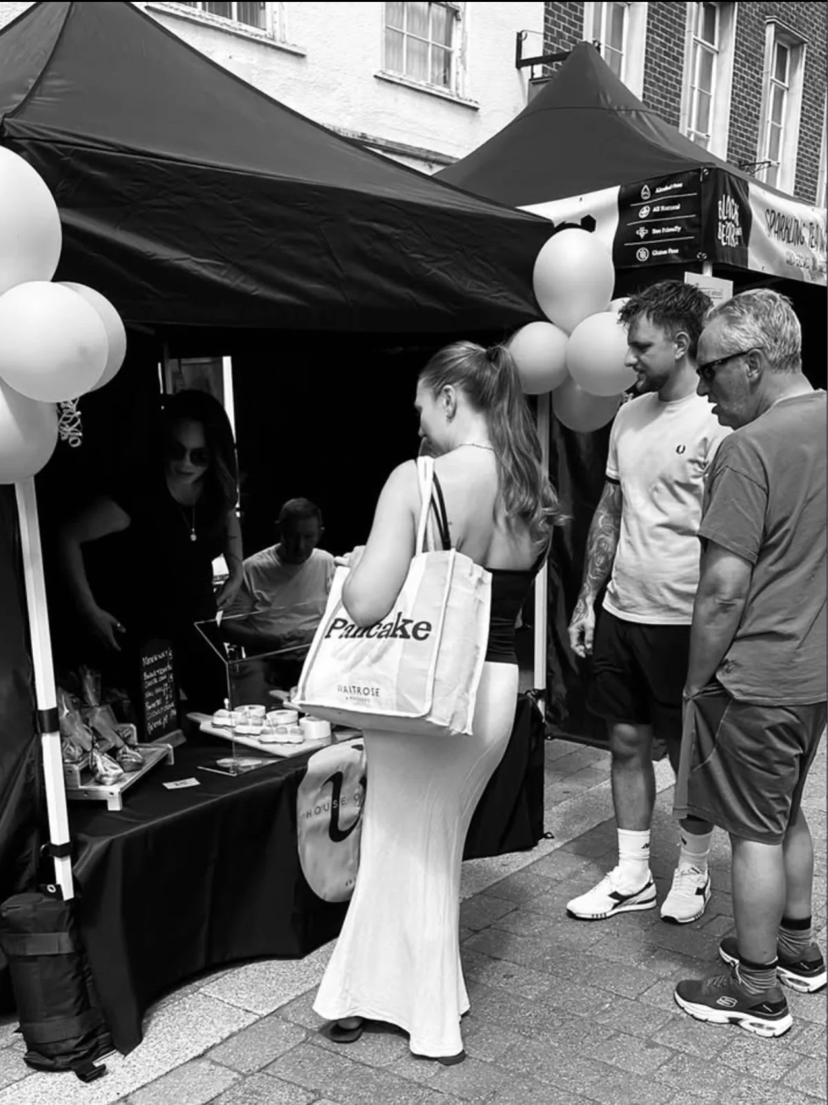 The House of Pinoy stall at the Newbury Artisan Market on a busy market day
